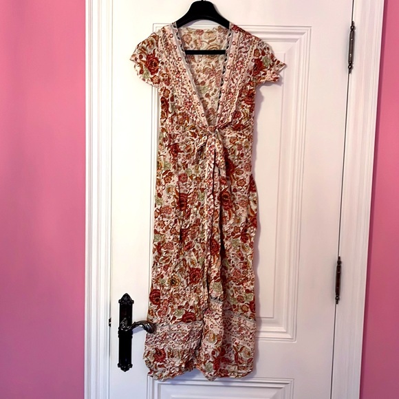 HP❤️New Women Fashion Boho Summer Side Split Deep V Neck Maxi Dress Sz S - Picture 8 of 11